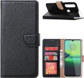 LuxeBass Hoesje geschikt voor Motorola G8 Power - Bookcase Zwart - portemonnee hoesje - telefoonhoes - gsm hoes - telefoonhoesjes