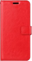 Étui LuxeBass adapté pour Huawei P Smart Plus 2018 - Bookcase rouge - étui portefeuille - bibliothèque - couverture de livre - étui de livre - couverture de livre