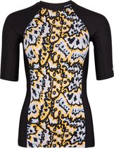 O'Neill - UV Zwemshirt voor dames - Anglet Shortsleeve Skin - All Over Print - Oranje - maat XL