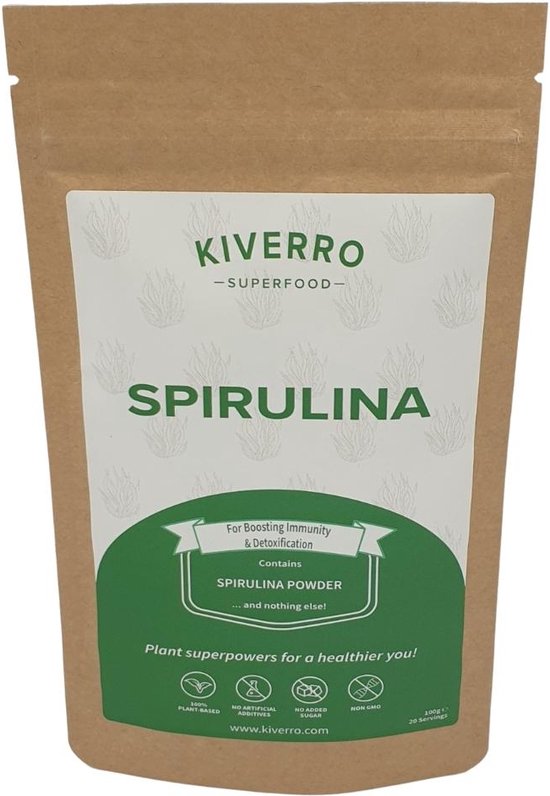 Electrificeren Redding Circulaire SPIRULINA POEDER | Kiverro Superfood | Detox | Antioxidant | Natuurlijke  Kleurstof |... | bol.com