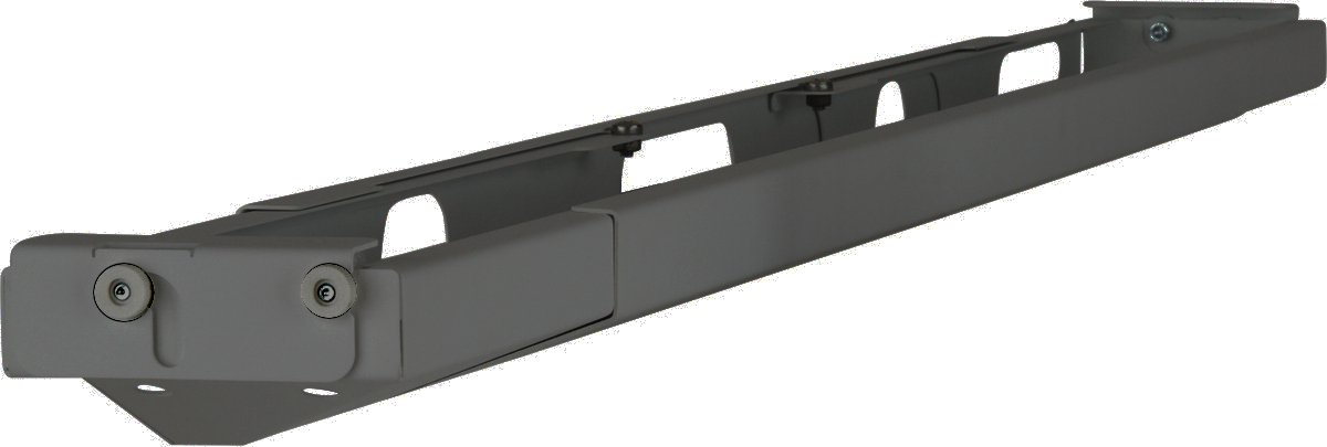 Stealth Kabelgoot onder bureau of zit- statafel - 115cm tot 195cm verstelbaar - Antraciet- metaal - staal -ruimte voor verdeeldoos