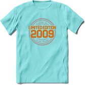 2009 Limited Edition Ring T-Shirt | Zilver - Goud | Grappig Verjaardag en Feest Cadeau Shirt | Dames - Heren - Unisex | Tshirt Kleding Kado | - Licht Blauw - XL