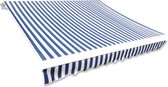 Decoways - Luifeldoek 500x300 cm canvas blauw en wit