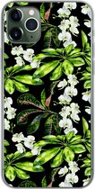 Geschikt voor iPhone 11 Pro Max hoesje - Blad - Orchidee - Patronen - Siliconen Telefoonhoesje