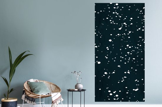 Stickers Stickers muraux - Points - Zwart - Wit - 80x160 cm - Feuille adhésive