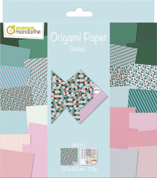 Origami papier Scales, 60 vel 70g 20 x 20 cm - met motief