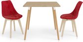 Decoways - 3-delige Eethoek rood