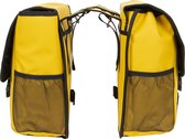 Splash dubbele fietstas dubbelzijdig geel 18 liter