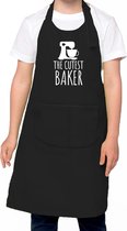 The cutest baker keukenschort/ kinder bakschort zwart voor jongens en meisjes - Bakken met kinderen
