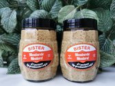 Set van 2 potten graantjesmosterd Bister a l"ancienne van 250 g in geschenkverpakking