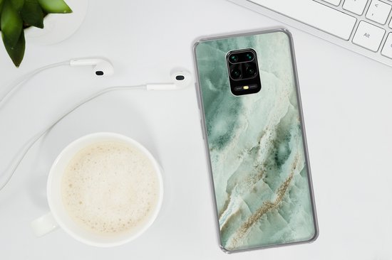 Coque Xiaomi Redmi Note 10 Lite - Natuursteen - Vert - Chic - Siliconen