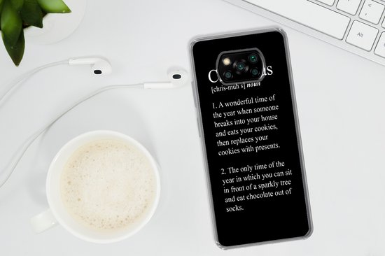 Coque Xiaomi Poco X3 Pro - Définition de Noël - Dictionnaire - Proverbes - Citations - Noël - Coque de téléphone en Siliconen