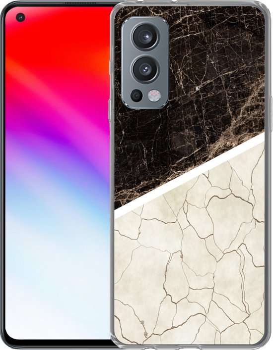 OnePlus Nord 2 5G - Marbre - Structure - Abstrait - Coque en Siliconen