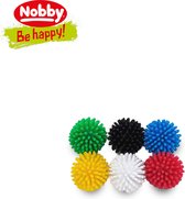 Nobby Ballen - Kattenspeeltjes - Kattenspeelgoed - Speelgoed voor Katten - Set met 6 Funky Egelbal