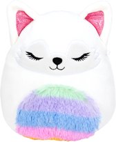 Squishmallow Knuffel - 19CM - Gracelynn the White Rainbow Fox - Incl. Adoptiecertificaat