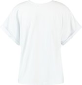 TAIFUN Dames Statement-shirt Weiß-blau gemustert-46