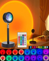 DIDIHOU®  - sunset lamp - 16 kleuren - zonsondergang lamp - sunset projector - LED verlichting - verschillende sterktes - bekend van TikTok