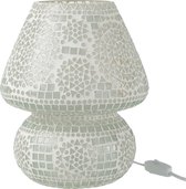Taffellamp | glas | wit | 24x24x (h)30 cm