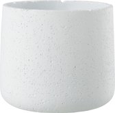 J-Line bloempot Potine - cement - wit - large - Ø 19.00 cm