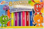 geurstiften - geurmarkers - geurpennen - 8 geurstiften - geurstiften kinderen - Grafix - Markeerstiften met Geur Geurstiften - 8 stuks - 5+ -