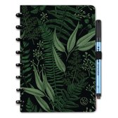 GreenBook - Uitwisbaar Notitieboek - A5 - All-in-one - Forest Green - mix Planner/ To Do/ Lijn / Blanco