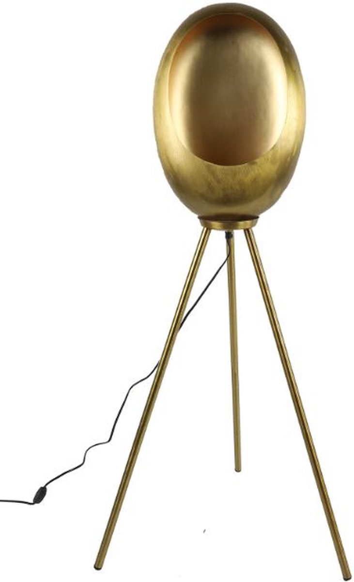 Non-branded Staande Lamp Eggy 25w 31 X 122 Cm E27 Staal Goud