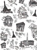 Decopatch papier zwart/wit Paris