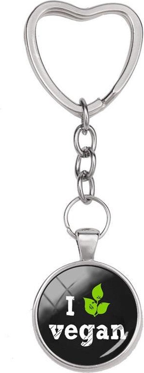 GoedeDoelen.Shop | Sleutelhanger I love Vegan | Tashanger | Vegan Sleutelhanger | Vegan Tashanger | Plantaardig | Cadeautje