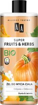 Aa - Super Fruits & Herbs Body Wash Gel Pumpkin And Jasmine 500Ml