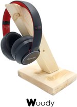 Woody - Headset Stand van Hout - Angle - Houder - Standaard - Handgemaakt in Nederland - Duurzaam