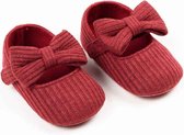 Babyschoentjes – Meisjes Schoenen -Kerst- Rood – Maat 20 voor 6- 9 maanden (12cm)