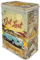 VW T1 Bulli Lets Get Lost.    Bewaarblik met beugelsluiting .