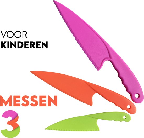 Ldgoods kindermessen 3 stuks - kindermes - kiddikutter - messenset voor kinderen - kinderbestek - kindvriendelijk - messen voor kinderen