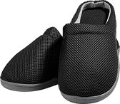 Happy Shoes, comfort gel slippers – zwart – maat 41/42 – warme sloffen, gelzool, gel sloffen