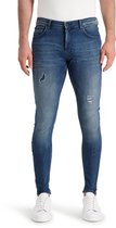 Purewhite - Dylan 548 Damaged Heren Skinny Fit   Jeans  - Blauw - Maat 30