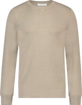Purewhite -  Heren Regular Fit  Essential Trui  - Bruin - Maat S
