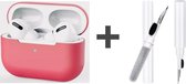 Apple Airpods pro case inclusief schoonmaakset // gekleurde airpods pro case rood met cleaningset  // gekleurde softcase // airpods pro hoesje kleur // siliconen hoesje Airpods pro