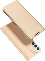 Dux Ducis - Telefoonhoesje geschikt voor Samsung Galaxy S22 - Skin Pro Book Case - Goud