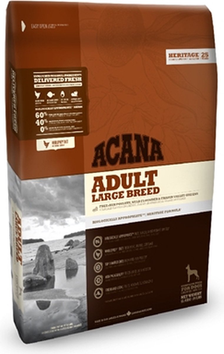 Acana Heritage Adult Large Breed Dog 17 kg - Hond