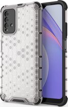 Xiaomi Redmi 9T Hoesje - Mobigear - Honeycomb Serie - Hard Kunststof Backcover - Wit - Hoesje Geschikt Voor Xiaomi Redmi 9T