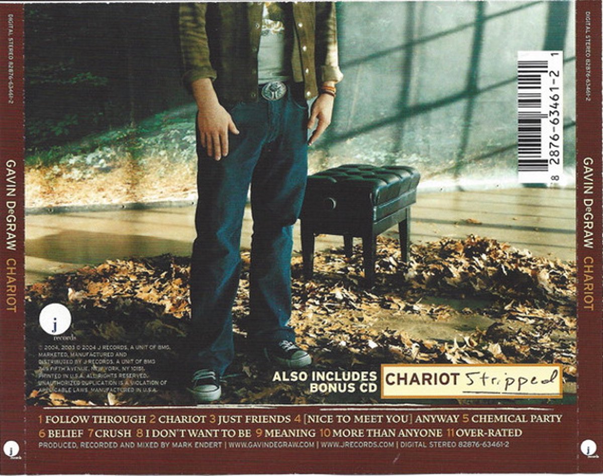 Chariot / Acoustic Live, Gavin DeGraw CD (album) Muziek