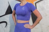 Croptop - short sleeve - sport top, korte mouw - Passion Purple - M