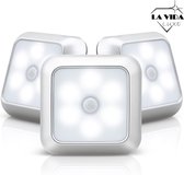 LaVidaLuxe® LED Verlichting met Bewegingssensor - 1 STUK - Trapverlichting led bewegingssensor - Kastverlichting met bewegingssensor - Bewegingssensor lamp binnen - Nachtlamp op batterij - Ka