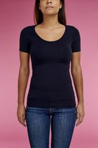 Garage 701 - Dames Bodyfit T-shirt ronde hals korte mouw navy XS 95% katoen 5% elastan