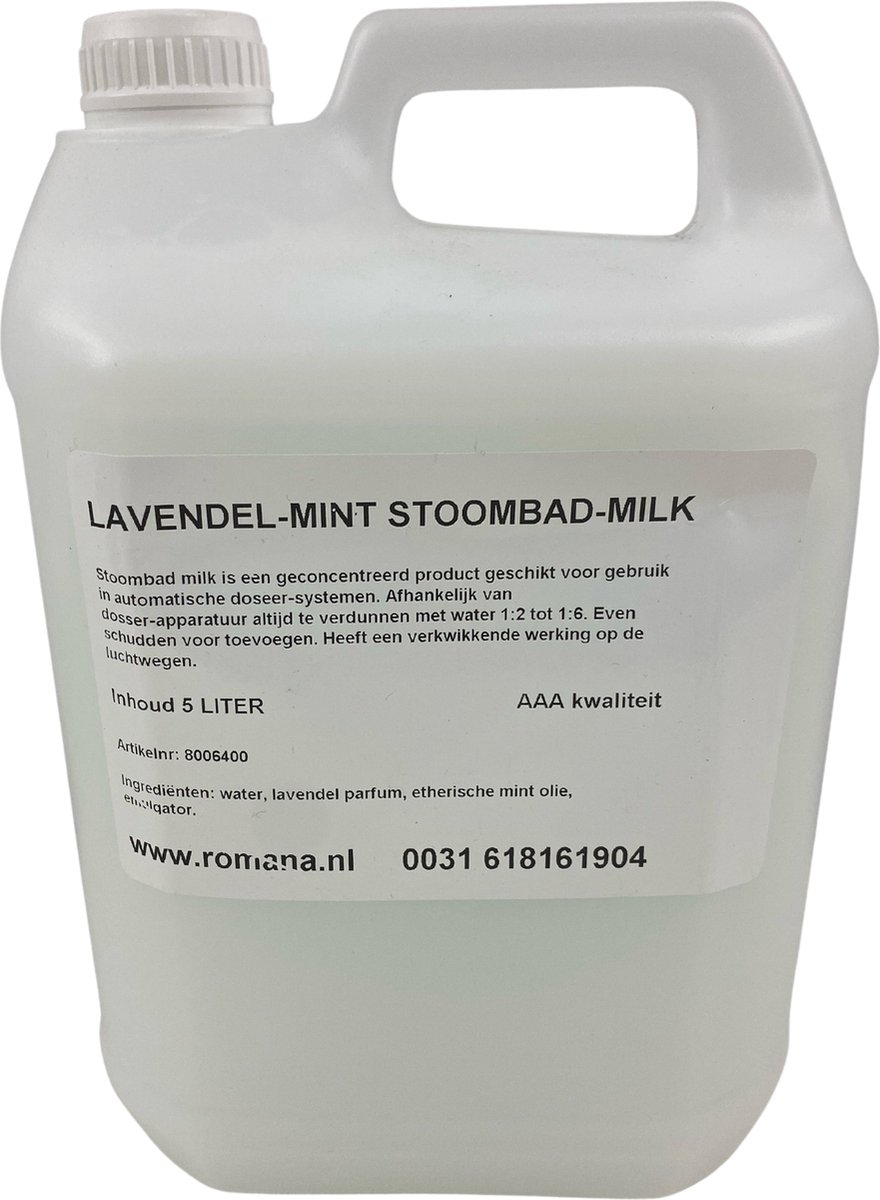 Goedkoopste Romana Products Stoombadmelk - Lavendel 5L - Verfrissende Geur voor Stoombaden