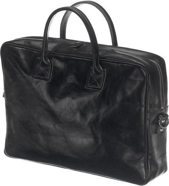 Mutsaers® Leather Laptop Bag - The Sleeve Plus - Porte-documents - Sac de travail - Zwart - 13,3 pouces