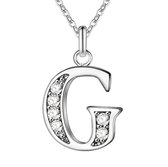 SALE - Damesketting – Vrouwenketting – Zilver – Letter G - Valentijn - Cadeau voor haar