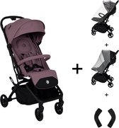 Qtus Lark Combi deal Mauve - Compacte Kinderwagen - Buggy met accessoires