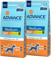 Advance Adult Medium Hondenvoer 2 x 14 kg - Incl Gratis Deken