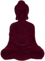 Atmosphera - velvet - boeddha - buddha - rood - 22cm